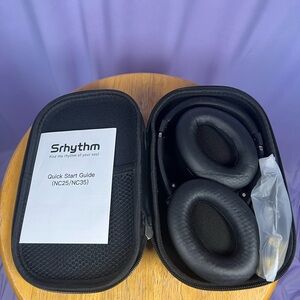 Srhythm NC25 Active On-Ear Noise Cancelling Bluetooth Headphones in
Black